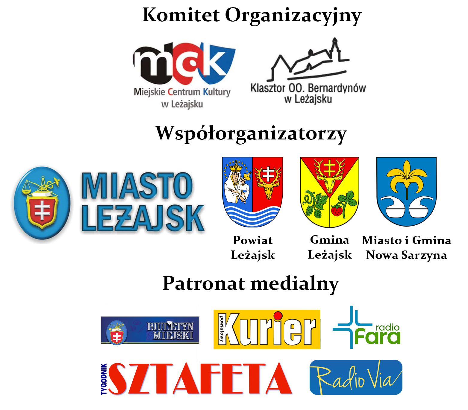Sponsorzy - Międzynarodowy Festiwal Muzyki Organowej i Kameralnej Sponsorzy - Międzynarodowy Festiwal Muzyki Organowej i Kameralnej